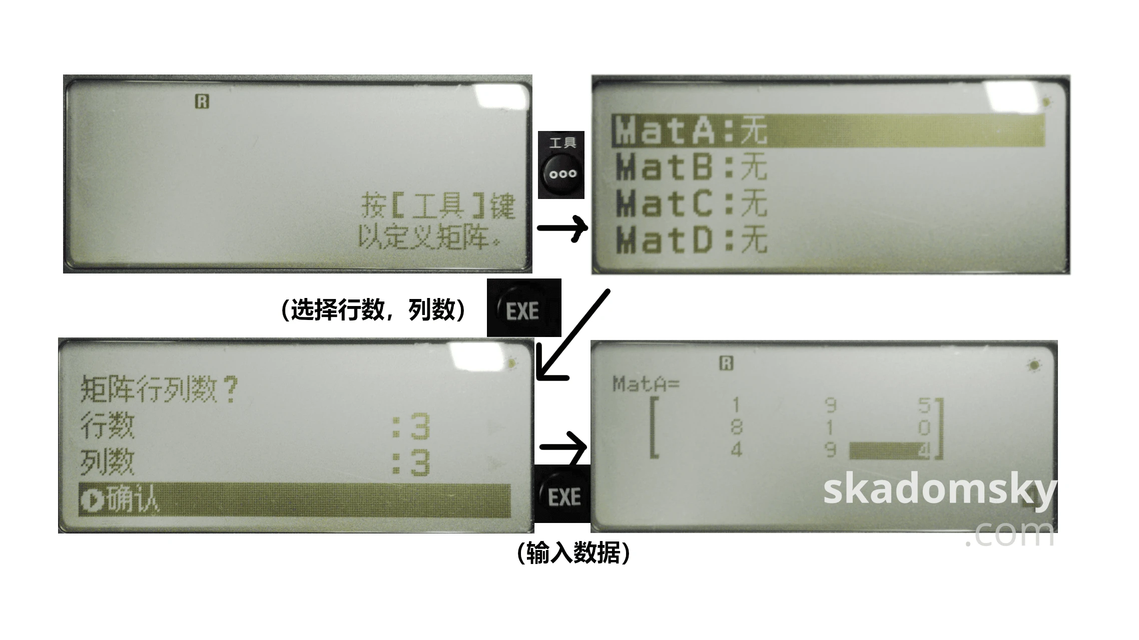 fx-999 CN CW输入矩阵各参数